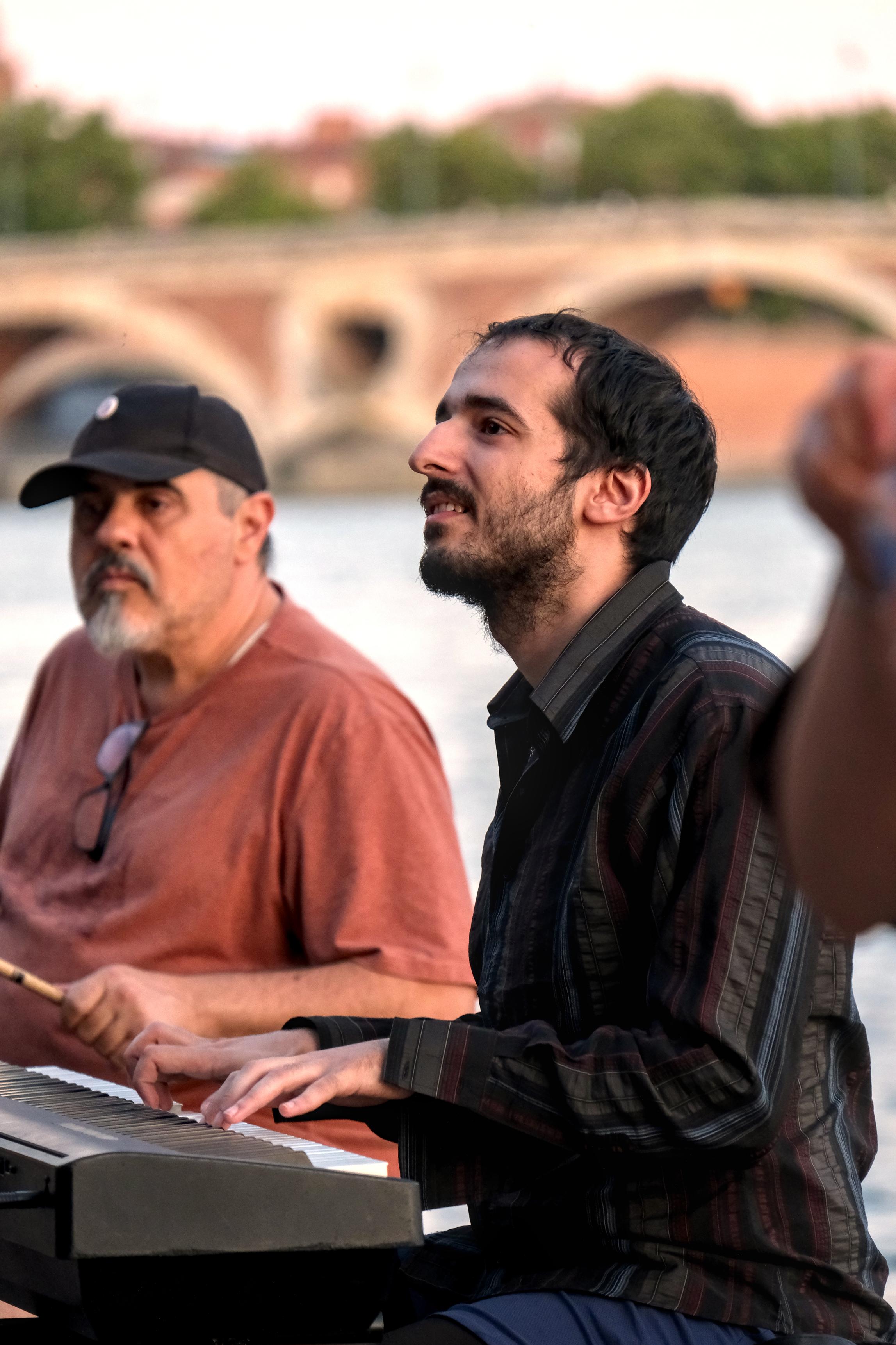 photo concert, bords de Garonne, Toulouse, Nokta Simio, Julien Franck